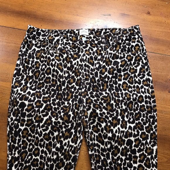 J.Crew Pants Women’s 33 Leopard Print Stretch Pockets Corduroy Skinny Leg Casual - Picture 3 of 10